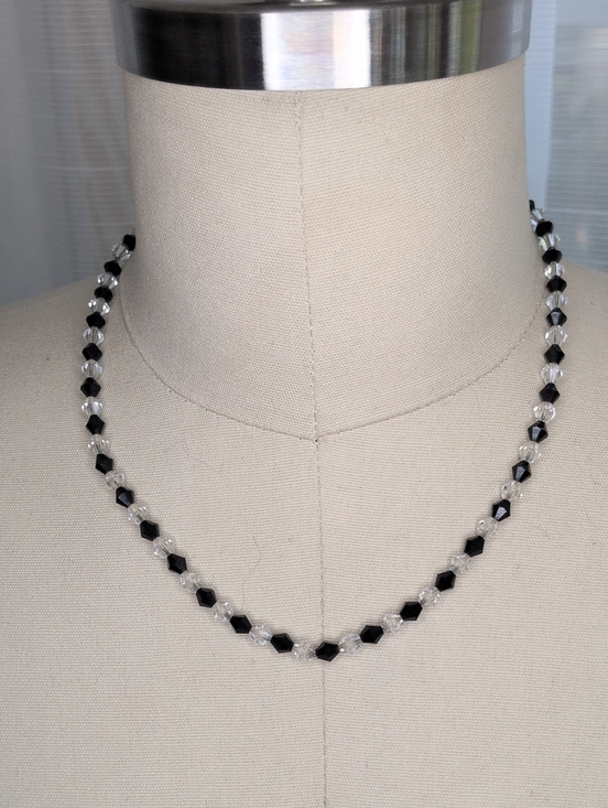 Jewelry - Crystal Bead Choker Necklace - Clear